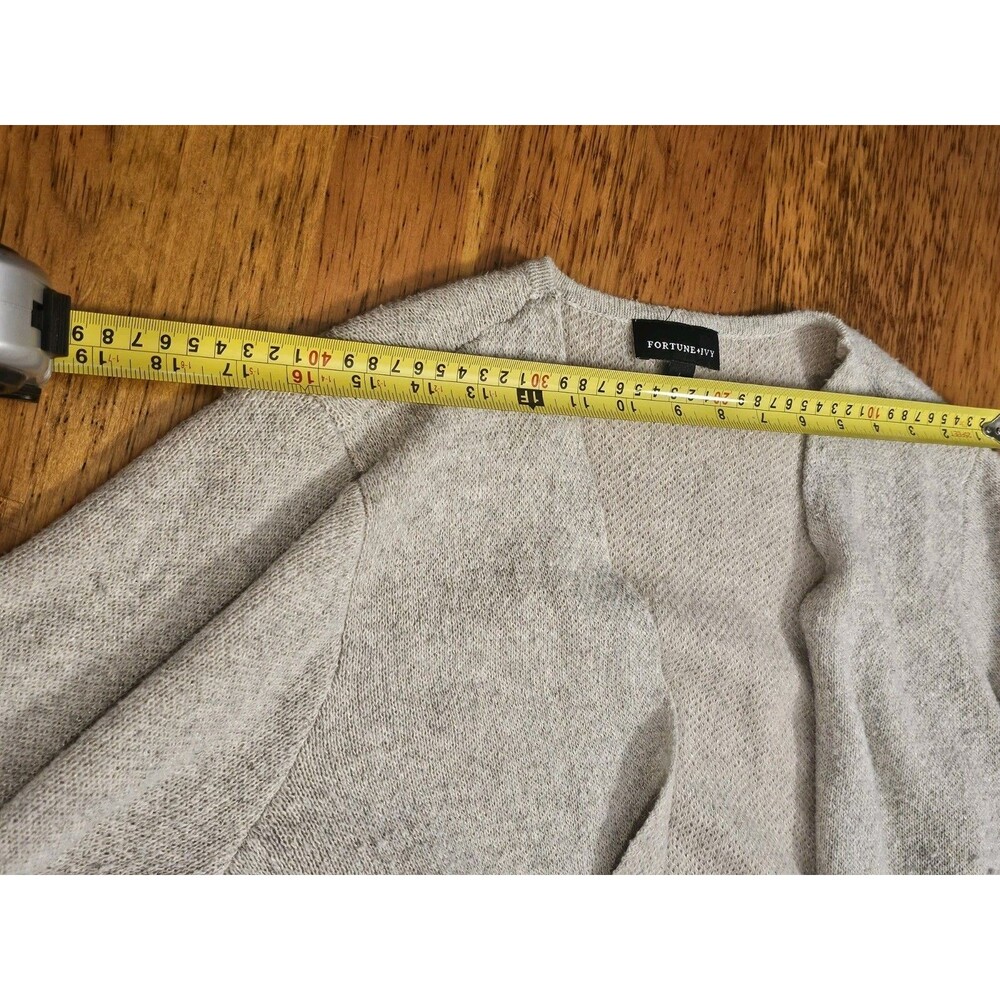 Fortune & Ivy Cardigan Sweater Striped Long Sleeve Open Size L - Picture 9 of 13